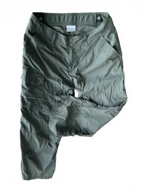 Cropped Columbia Omni-Shade Olive Green Capri UPF Hiking Pants Sz. 8